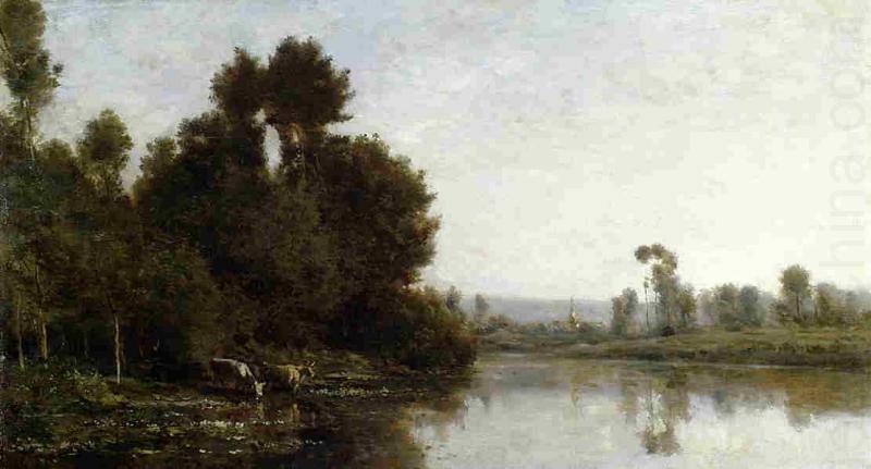 The Banks of River, Charles-Francois Daubigny